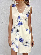 Vestido estampado sexy con cuello en V de verano